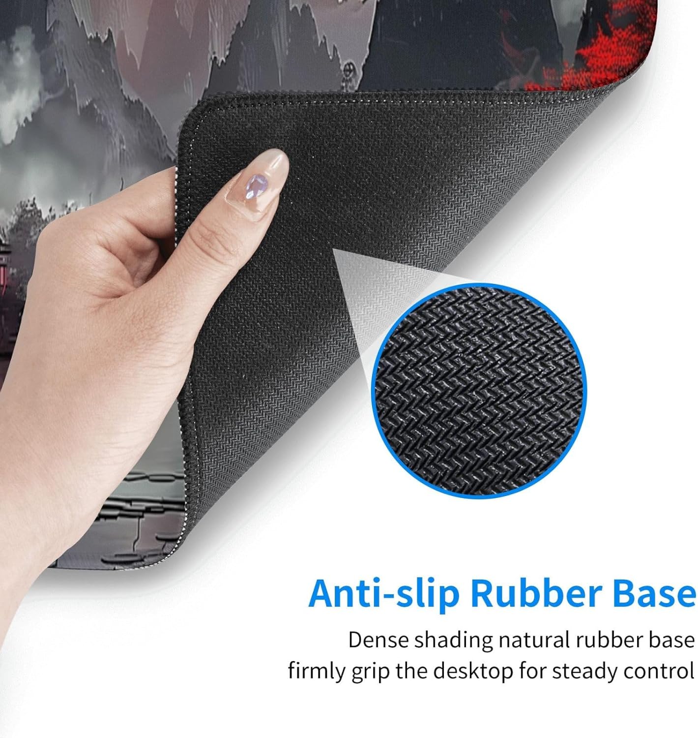 Extended Gaming Mouse Pad, Large Gaming Mouse Waterproof with Stitched Edges, Non-Slip Desktop Pad for Home and Office, Level Up Your 31.5x11.8 Inch… (Japanese Style)