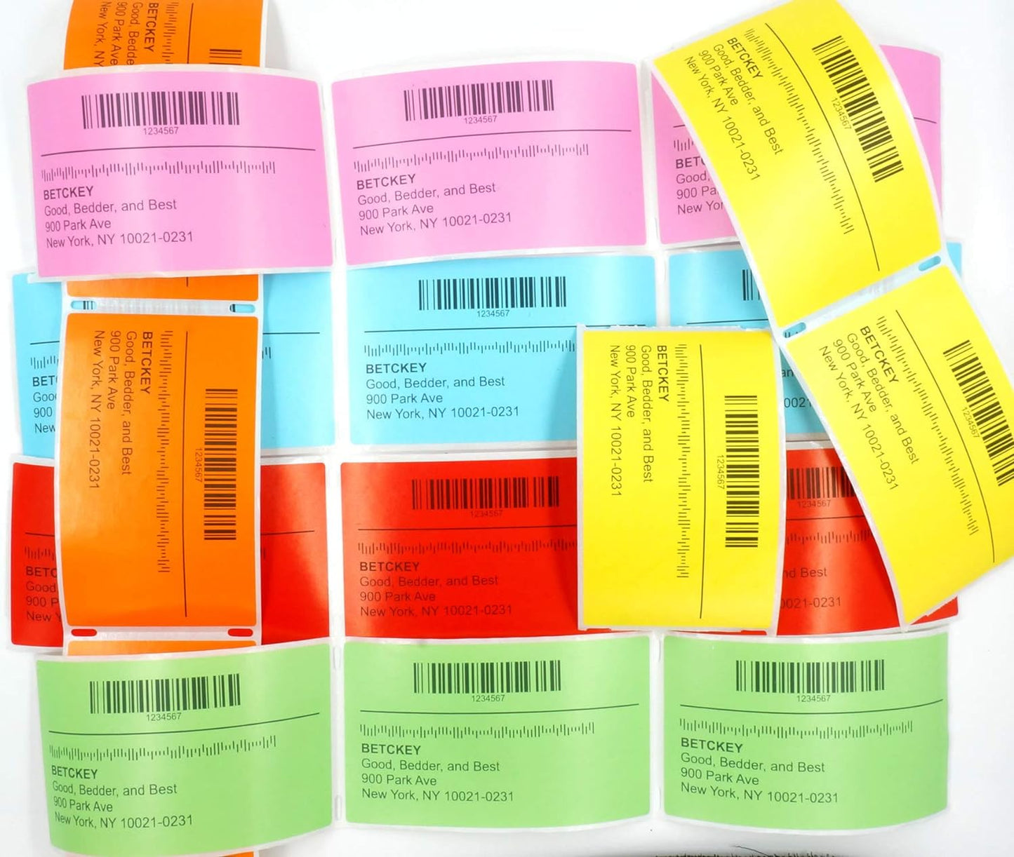 BETCKEY Colored Labels Compatible with Dymo 1744907 (4" x 6") Extra Large Shipping Labels, Compatible for Dymo LabelWriter Thermal 4XL & Zebra Desktop Printers [1 Roll, Yellow]