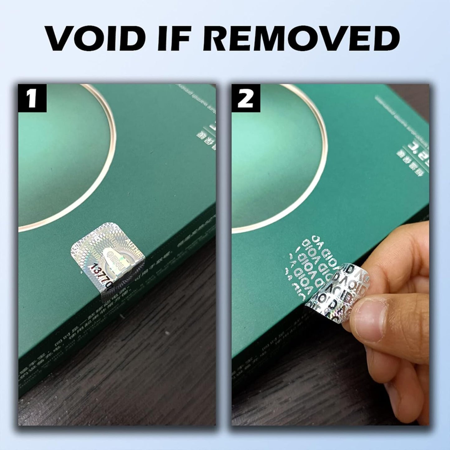 dose not apply 120 Pcs Authentic Hologram Labels/Stickers Silver Transfer Tamper Evident Security Warranty Void Seals / Stickers High with Unique Sequential Serial Numbering(1X0.6 inch)