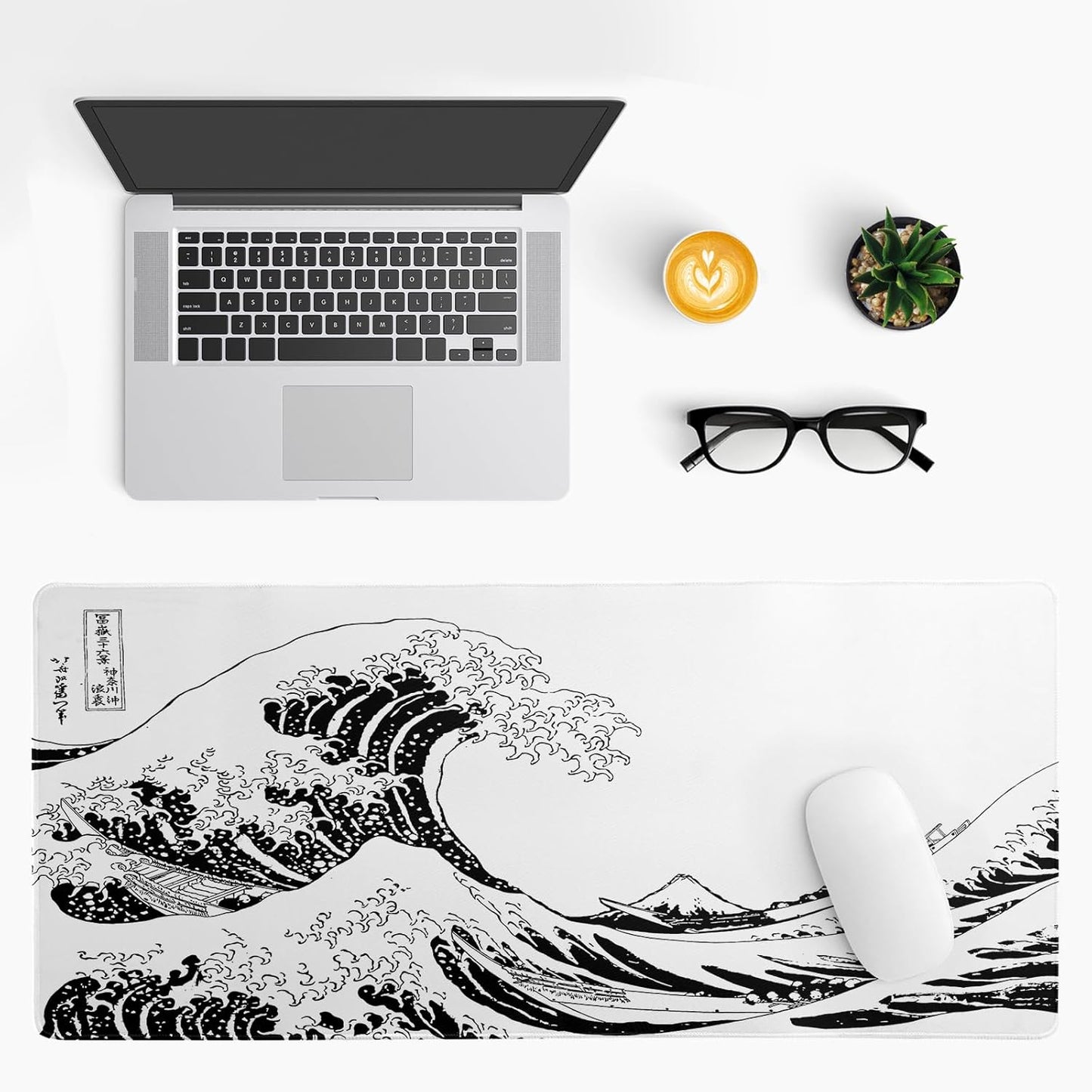 Mousepad 31.5 x 11.8 inches, Large Gaming Mouse Mat with Non-Slip Base, Extended Anime Mouse pad, Full Keyboard Mat with Stitched Edges for Gaming and Office (Grey)