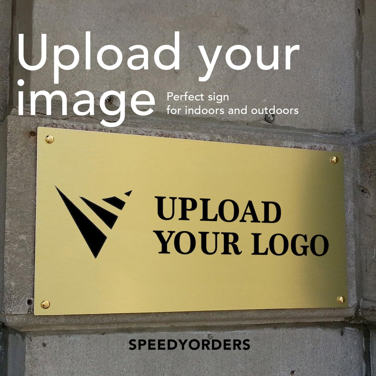 Custom Metal Signs, Personalized Aluminum, Customized Safety, Business Signs, Waterproof Outdoor, White Aluminum (Logo, 18x12 In)