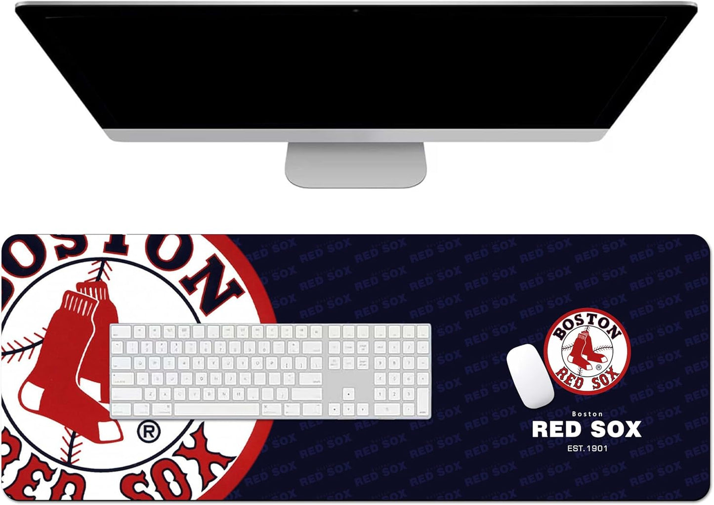 Extended Big Mouse Pad Large,XL Gaming Mouse Pad Desk Pad,31.5x11.8inch Long Computer Keyboard Mouse Mat Mousepad with 3mm Non-Slip Base and Stitched Edge for Home Office Work