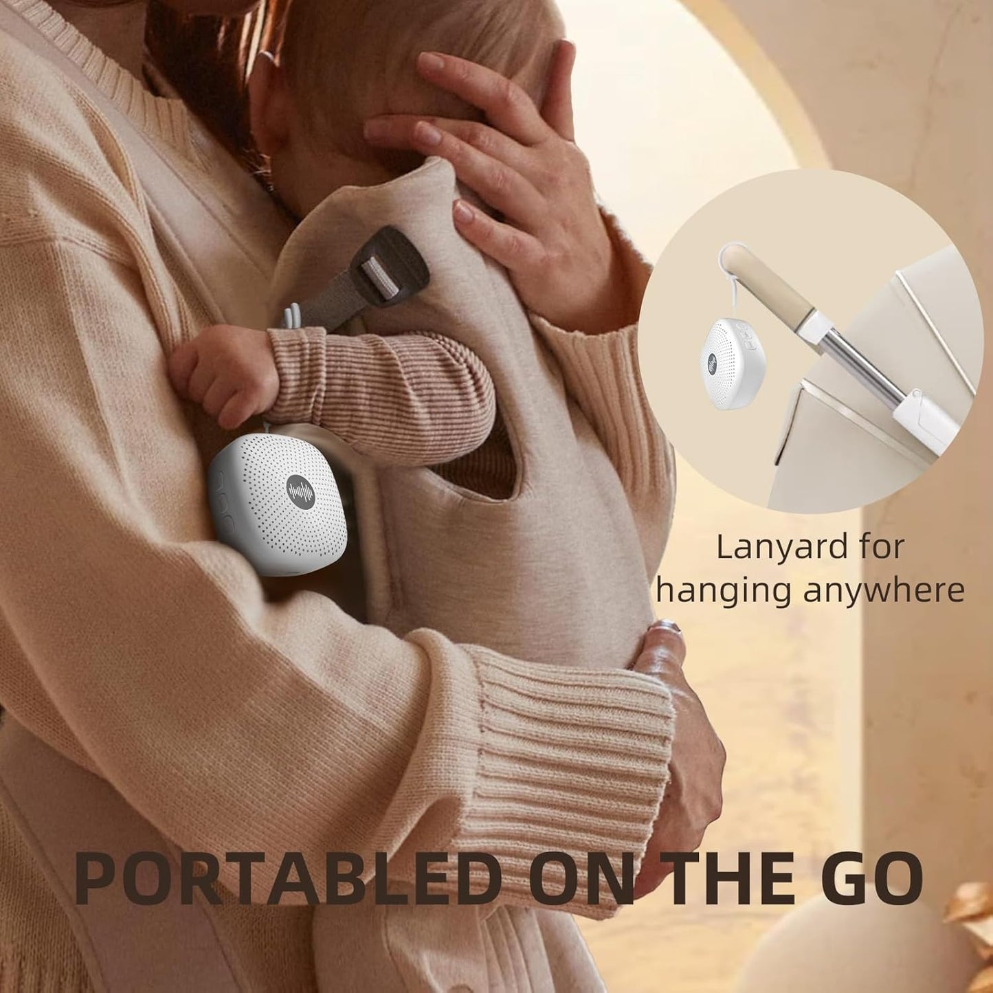 White Noise Machine,Portable Sound Machine for Baby Adult,21Soothing Sound,Auto-Off Timer,Noise Canceling for Office & Sleeping, Compact Size for Home,Travel,Registry,White