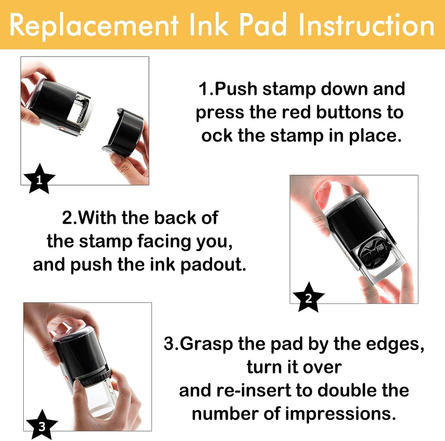 Custom Face Photo Stamp Self Inking Personalized Portrait Text Stamper Customized Name Logo Round Rubber Stamp for Office Return Address Stamper Funny Gifts for Pets Teacher Family Face