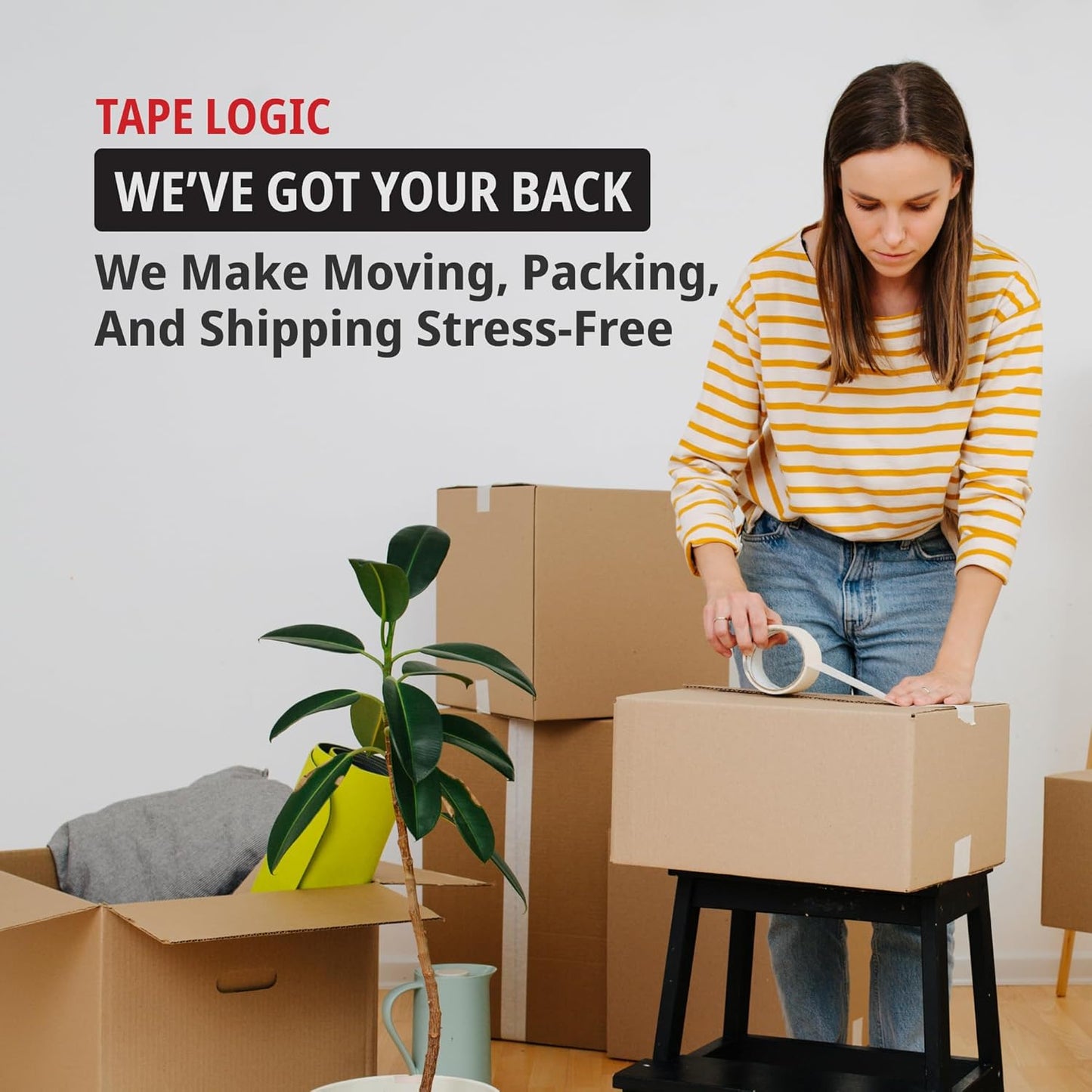 Tape Logic 3" x 55 yds Acrylic Packing Tape 3.5 Mil, Clear (6-Pack) Heavy Duty Packing Tape Rolls for Sealing Boxes at Home, Warehouse, & Office, Supplies for Packaging, Shipping, Moving