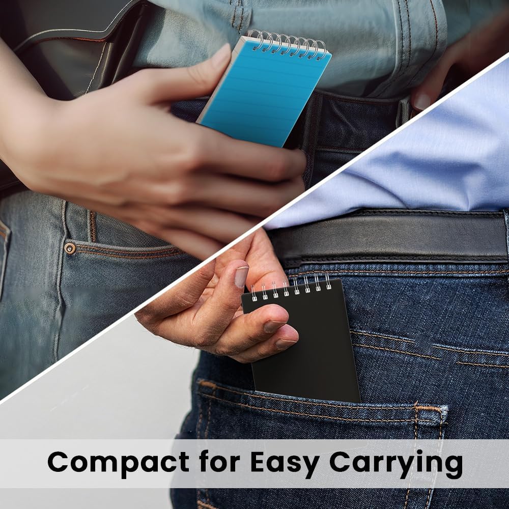 BEYONG Small Pocket Notebook Journal, Mini Notepad Spiral Notebooks for Work School (Purple, 3x5)