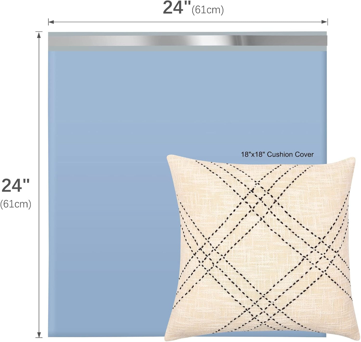 Metronic Poly Mailers 24x24 50PC, Extra Large Shipping Bags Mailing Envelopes with Strong Adhesive, 2.5Mil Thick Mailers Poly Bags for Shipping, Mailing Bag Packaging Bag for Small Business, Haze Blue