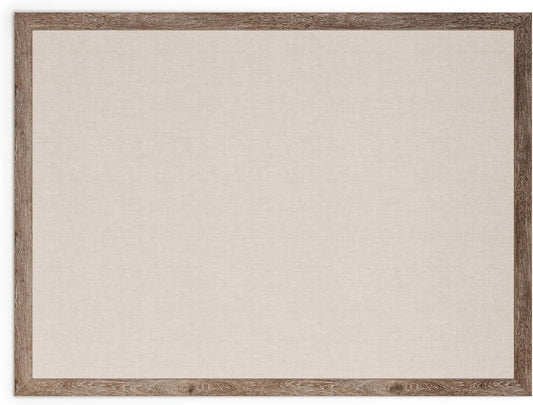 U Brands Linen Bulletin Board, 47"x35", Rustic Wood Style Frame, Industrial Grade Pinning Surface