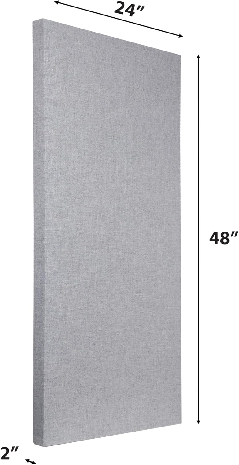 ATS Acoustics Sound Absorbing Acoustic Panel Fire Rated Professional Studio Quality 24" x 48" x 2" (Blue Smoke)