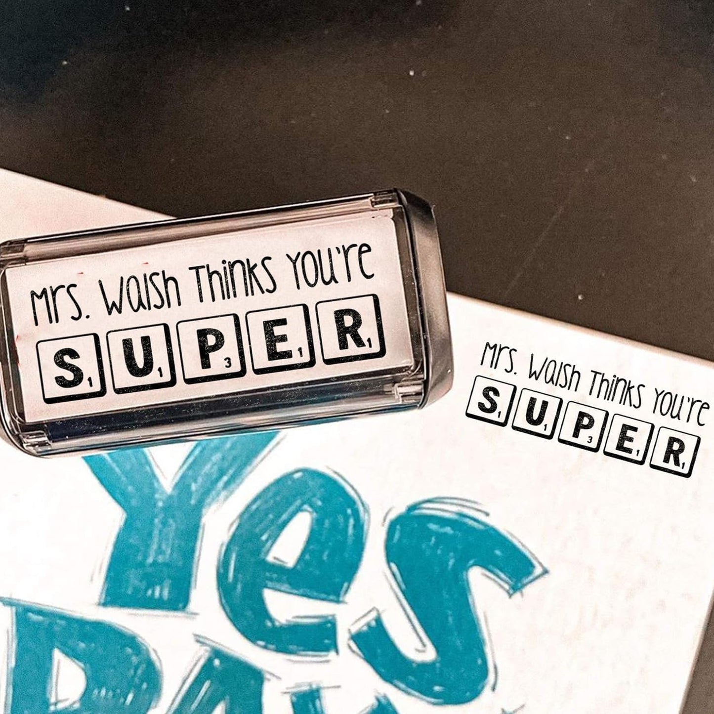 Custom Grading Stamps | 49 Designs | Fun Phrases | Super Tiles, Xtra Large