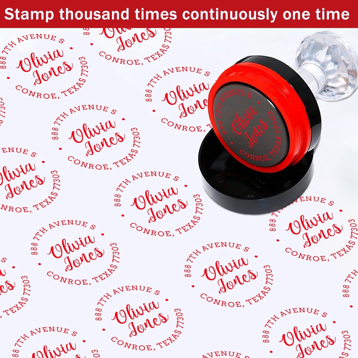 Custom Address Stamp Return Address Stamps Self Inking Personalized Teacher Stamp with Clear, Consistent Impressions