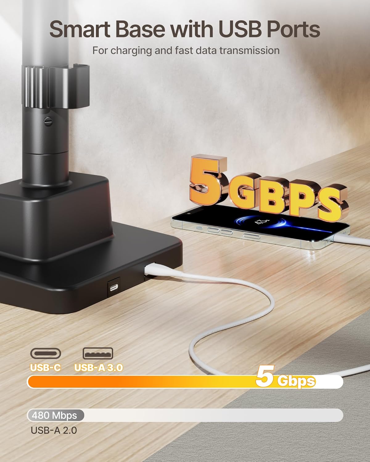 monTEK 17-57 Inch Dual Ultrawide Monitor Arm for Up to 59.4lbs Screen, Aluminum Heavy-Duty Gas Spring Vertical Stackable Curved Screen Adjustable Monitor Stand,75/100mm Vesa Mount, Black