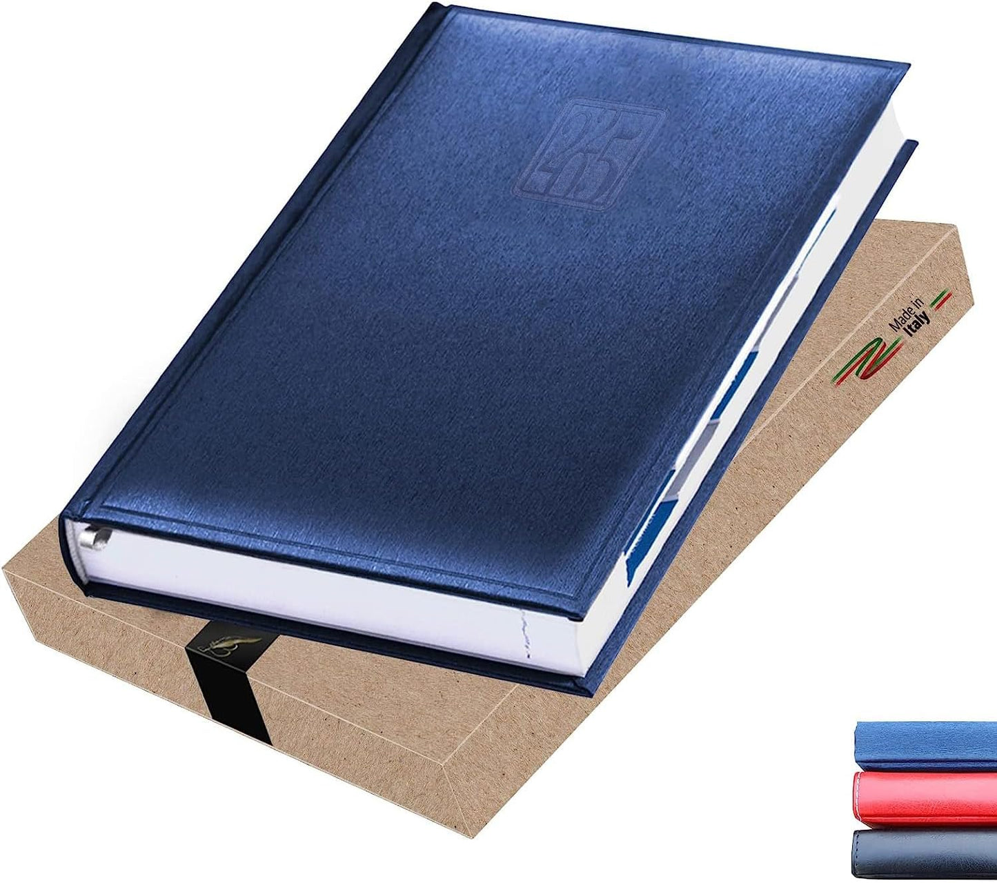 Daily Planner 2025 Page a Day – A5 Business Agenda 2025, Hourly Daily Planner 5x7, 365 Page Organizer with Monthly Tabs & Calendar, 2025 Diary for Men and Women (BLUE 2025)