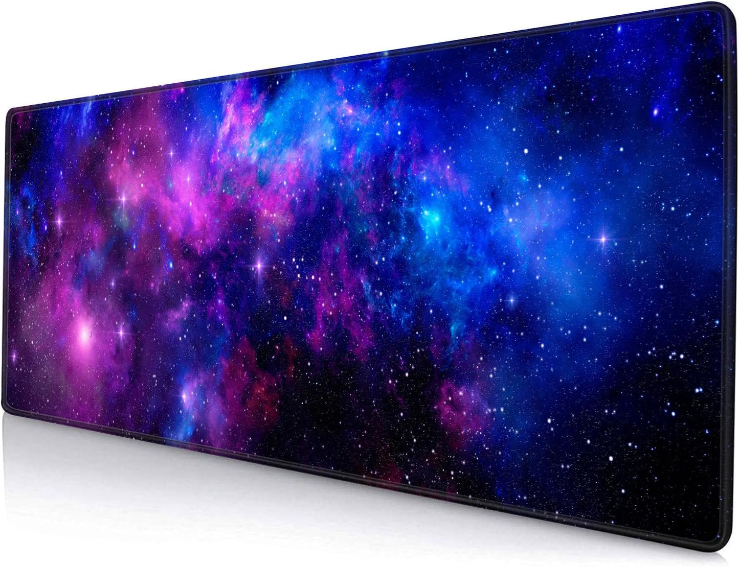 Large Mouse Pad, Extended XL Gaming Mousepad, Non-Slip Rubber Base Keyboard Mouse Mat Desk Pad for Work, Game, Office, Home, 31.5 x 11.8 in, Purple Galaxy, PL230707027