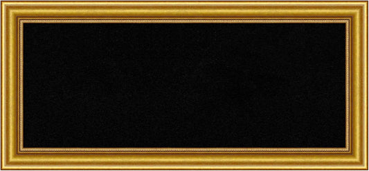 Amanti Art Black Cork Board for Wall, 16x34 Vision Board with Gold Wood Frame, Medium Corkboard Office Decor for Home Organization, Traditional Corkboard Pinboard to display items for home