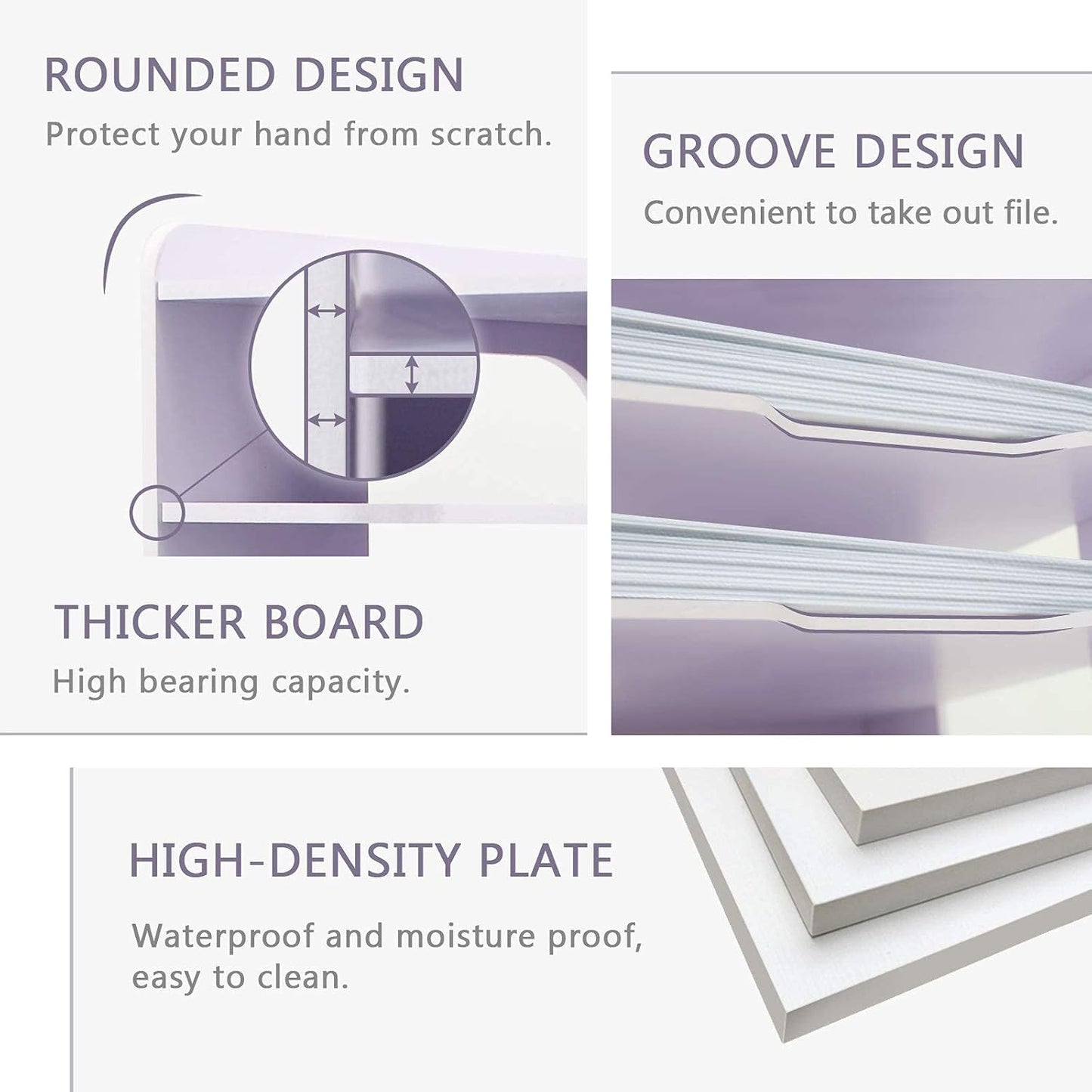 SONGWAY File Organizer for Desk - Desk Organizer for Document, Multifunctional 7 Tier Vertical File Holder, Paper Holder Organizer, Desktop File Organizer for Home Office School Decorations, White