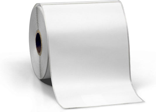 4" X 6" Direct Thermal Perforated Stickers Labels for Shipping Labels, Inventory, and Color Coding - Compatible with Zebra, Rollo, Godex and More (White, 12 Rolls)