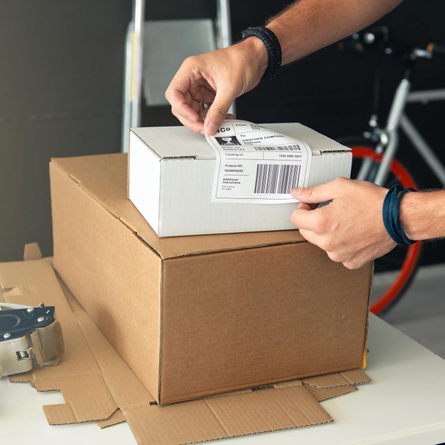 L LIKED 10 Rolls 4" x 6" Thermal Labels with 250 Labels/Roll - Compatible with Zebra & Rollo Printer Blank Direct Thermal Shipping Labels