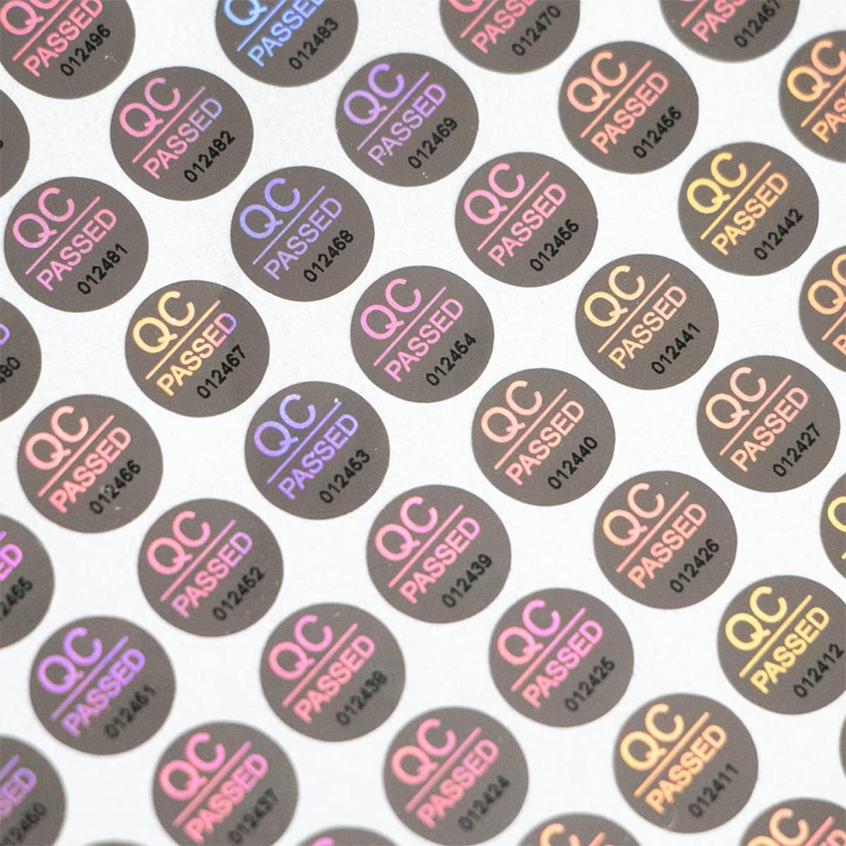 1500pcs Silver High Security Seals Tamper Evident Sticker Warranty Void QC Passed Labels Hologram Stickers with Unique Serial Numbering 0.4Inch,GQYH