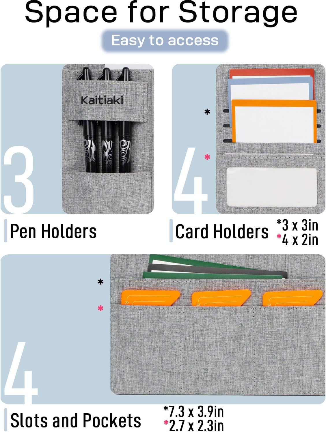 Sturdy Planner Cover for Rocketbook Smart Notebook - Water-Resistant Fabric Padfolio, Business Padfolio with Zipper Pen Pocket, Fits 8.5 x 11 Letter Size, Rocketbook Accessories (Gray)