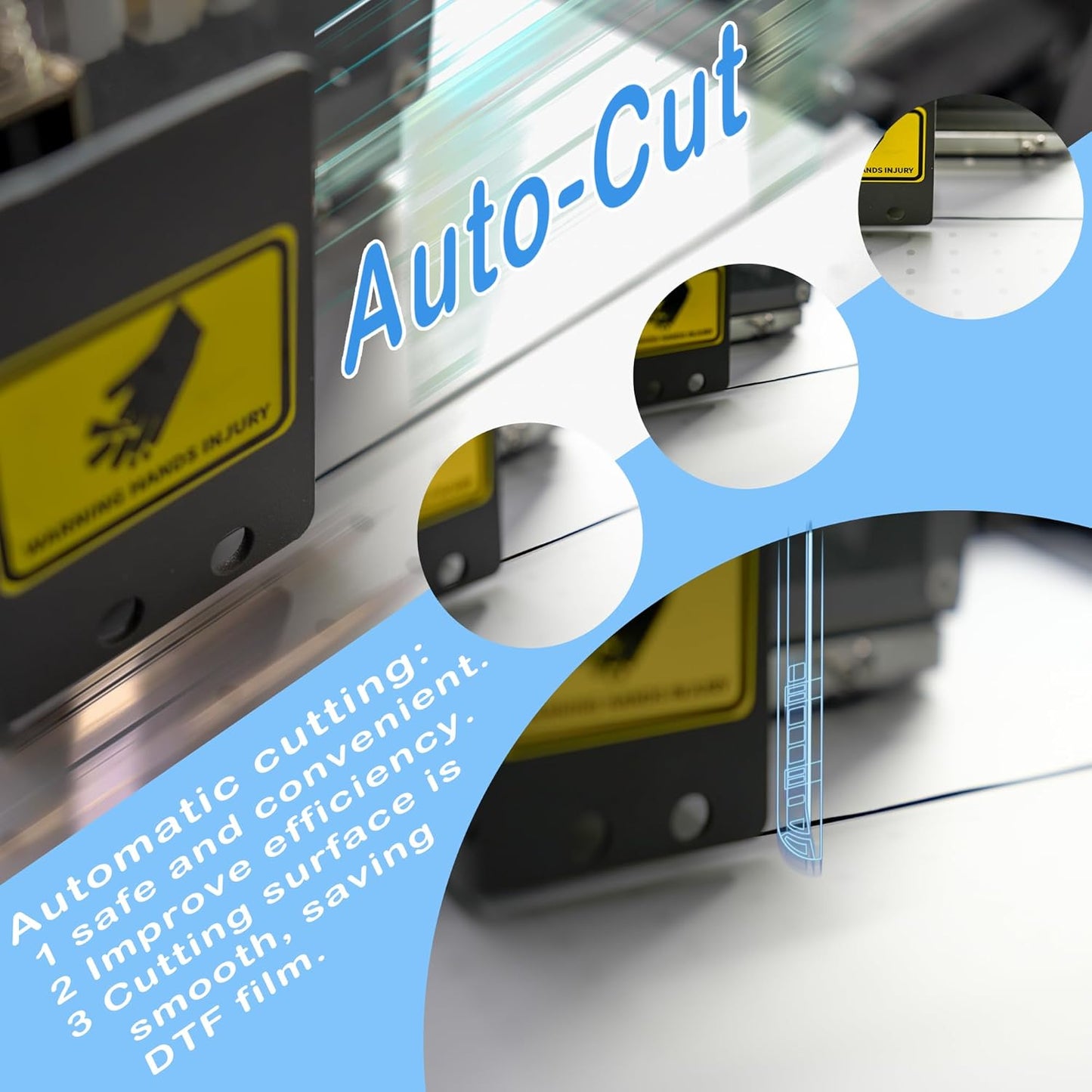 Lancelot Auto-Maintenance A3 M1630 Pro DTF Printer Transfer Printing Machine with White Ink Circulation and Auto-Film Cutter for DIY Print T-Shirt,Doule Speed for L1800/R1390 DTF Printer