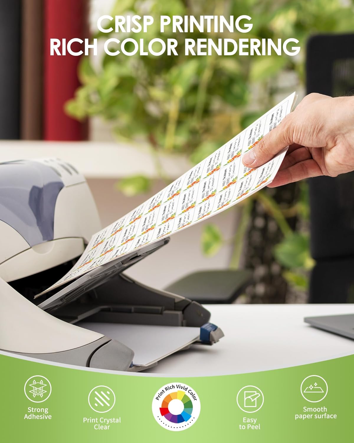 Shipping Label Return Address Mailing Stickers Paper 1" x 2-5/8" for Inkjet Printer 5160 5260 8160 Printing Printable Easy to Peel to Write on Envelope Blank Matte White 8.5 x 11, 100 Sheets