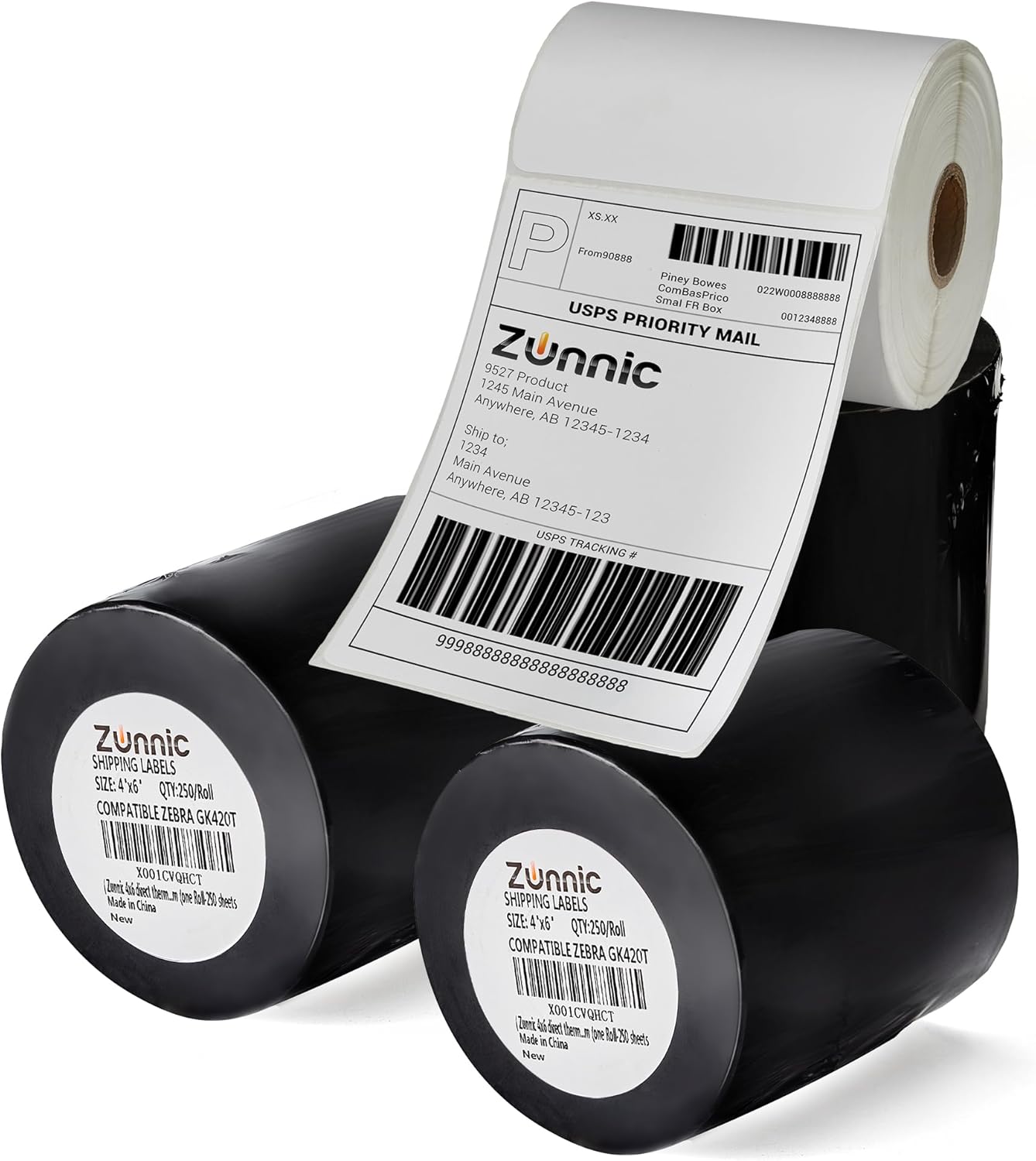 4x6 Thermal Shipping Labels – 250 Labels/Roll | Strong Adhesive | Jam-Free | UV-Protected Packaging | Compatible with Zebra & Rollo - Pack one