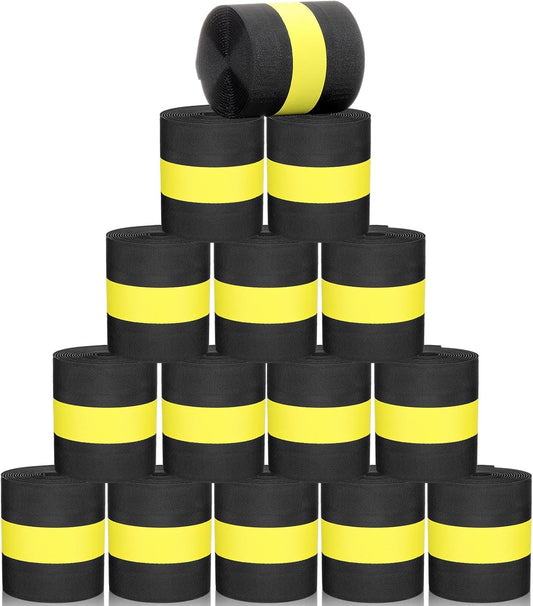 WILLBOND Grip Floor Cable Cover Cords Protector Management Only for Commercial Office Carpet(147.64 ft,Black and Yellow)