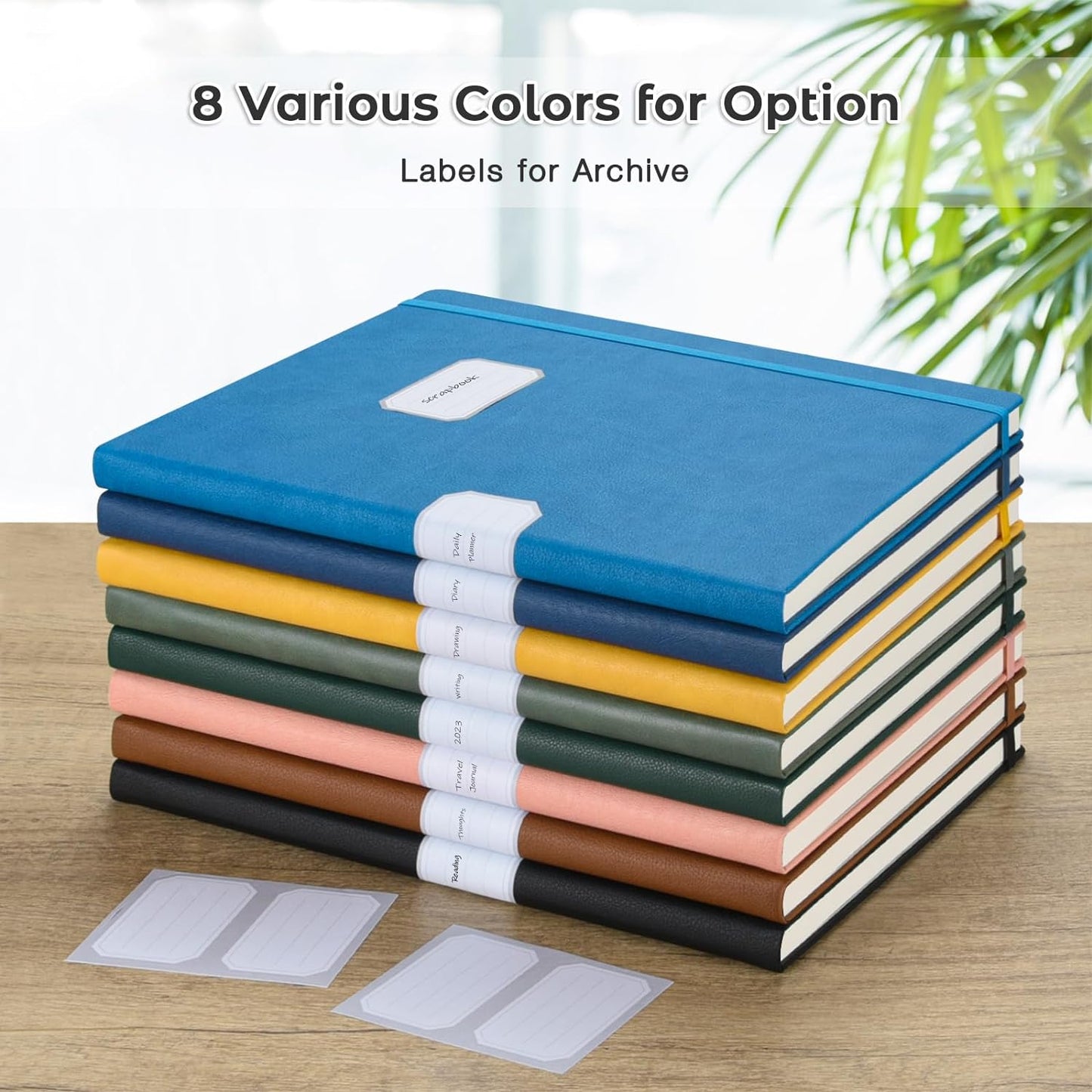 Graph Paper Notebook, Hardcover Notebook 8.5 x 11, Grid Notebook Journal for Women, Men, Large Leather Journals for Writing, Thick Paper, A4 Notebooks for Work, School Supplies, Engineering Black