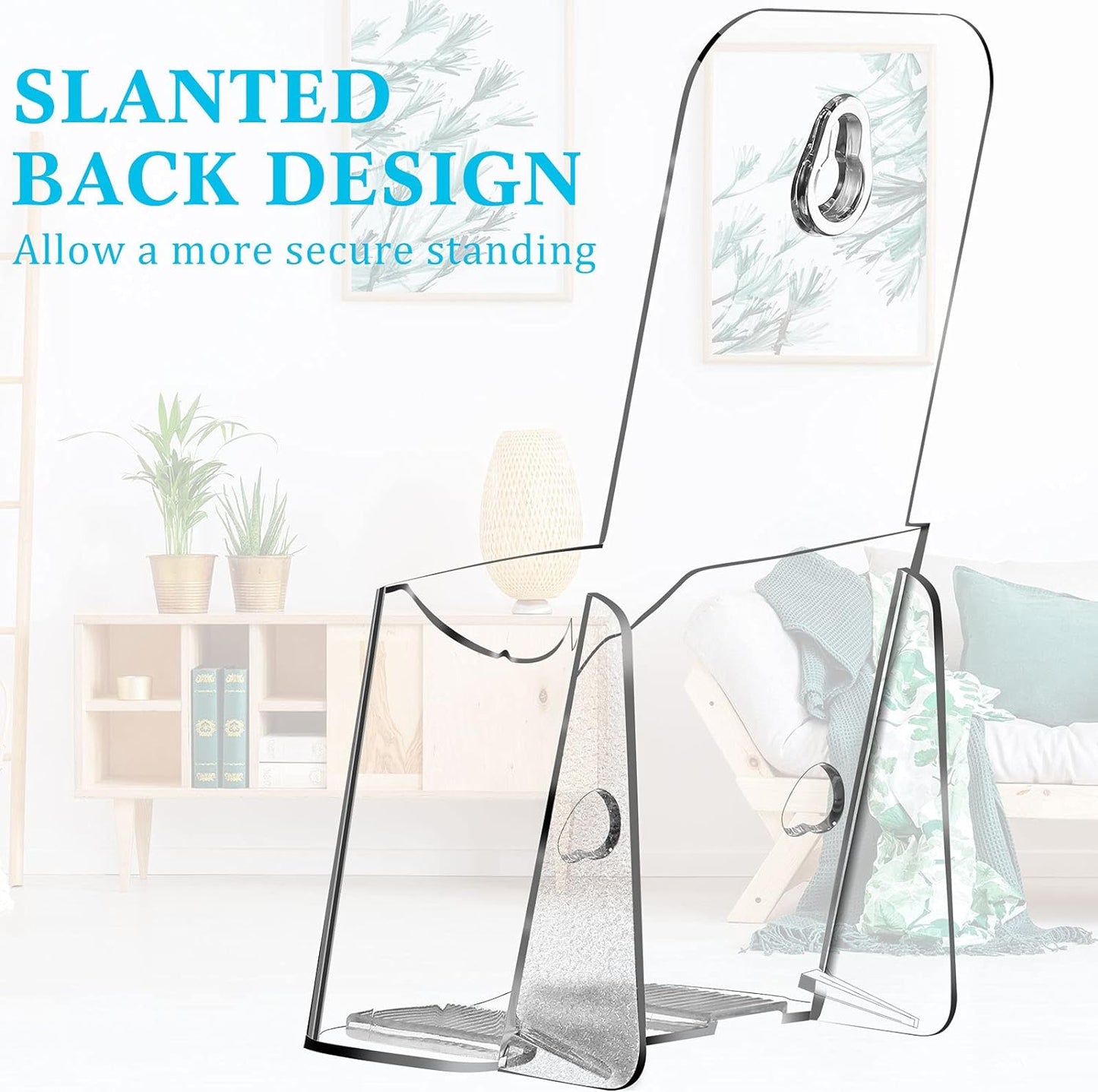 10 Pieces Acrylic Brochure Holder Stand Pamphlet Holder 4 x 7.9 Inches Clear Literature Display Rack Plastic Flyer Display Stand for Vendors, Brochure, Trifold, Magazine, Pamphlet, Booklets, Menu