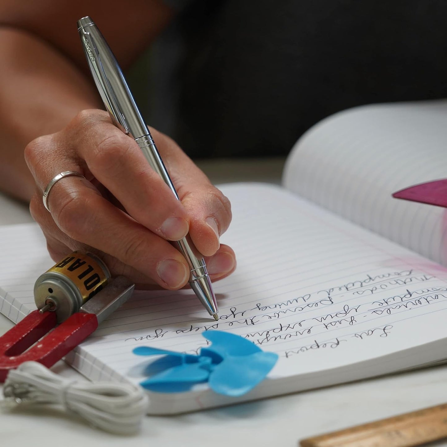 Cross Calais Refillable Ballpoint Pen, Medium Ballpen, Includes Premium Gift Box - Chrome/Black