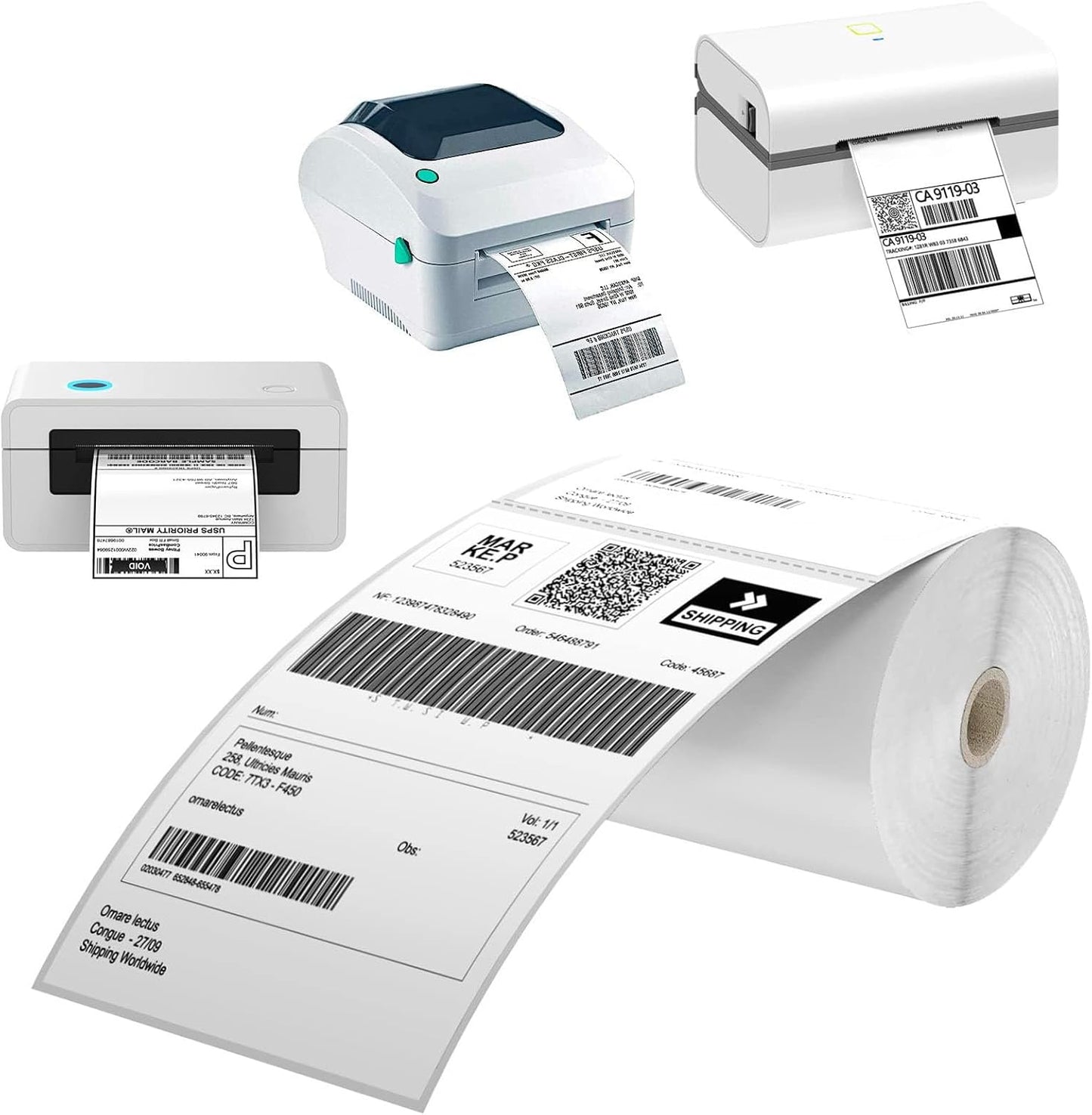 Direct Thermal Labels 4x6-450 Labels/Roll, Thermal Shipping Labels for Zebra 2844 ZP-450 ZP-500 ZP-505,20 Rolls,9000 Labels(NOT for DYMO)