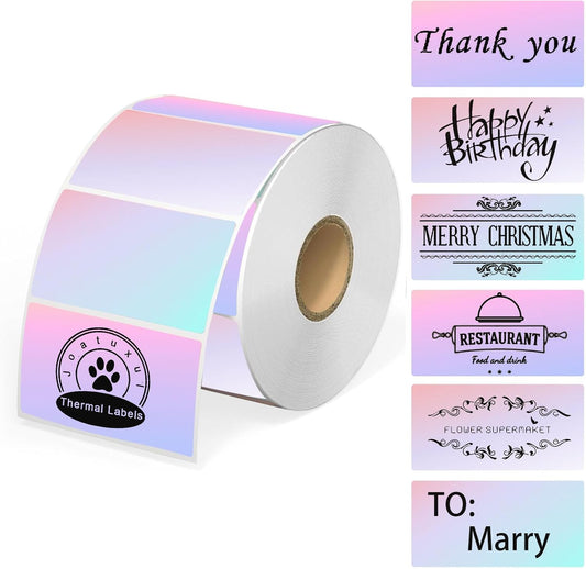2.25 x 1.25 Thermal Labels, Self-Adhesive Address Shipping Barcode Thermal Stickers,Thermal Printer Labels Compatible with Rollo & Zebra & MUNBYN, 800 Labels for Printer, Fantasy Purple
