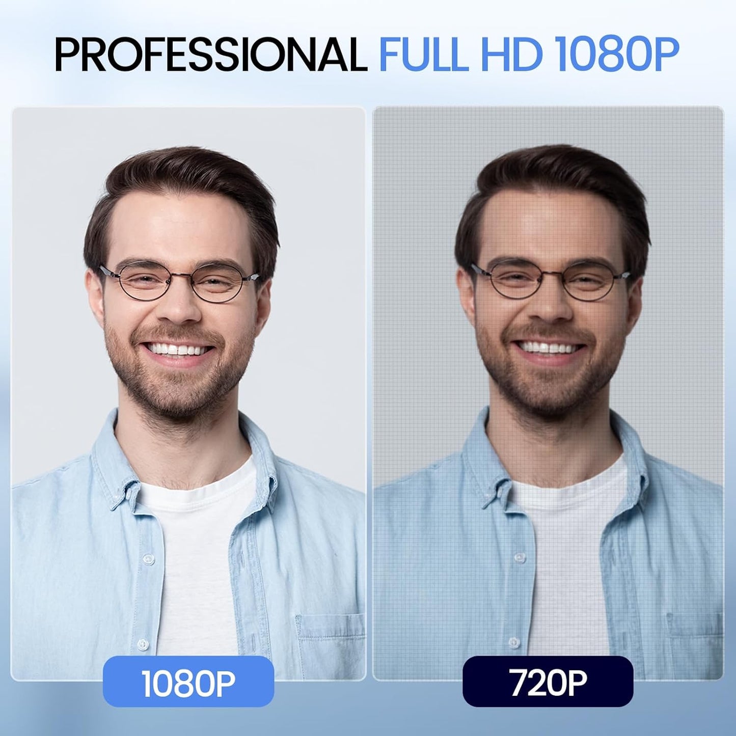 EMEET 1080P Webcam with Microphone, C960 Web Cam, 2 Mics, 90° FOV, USB Type-A & A-to-C Adapter, Plug&Play Computer Camera for Online Calling, Zoom/Teams/Facetime, Switch 2 Camera Support, 2025 Version