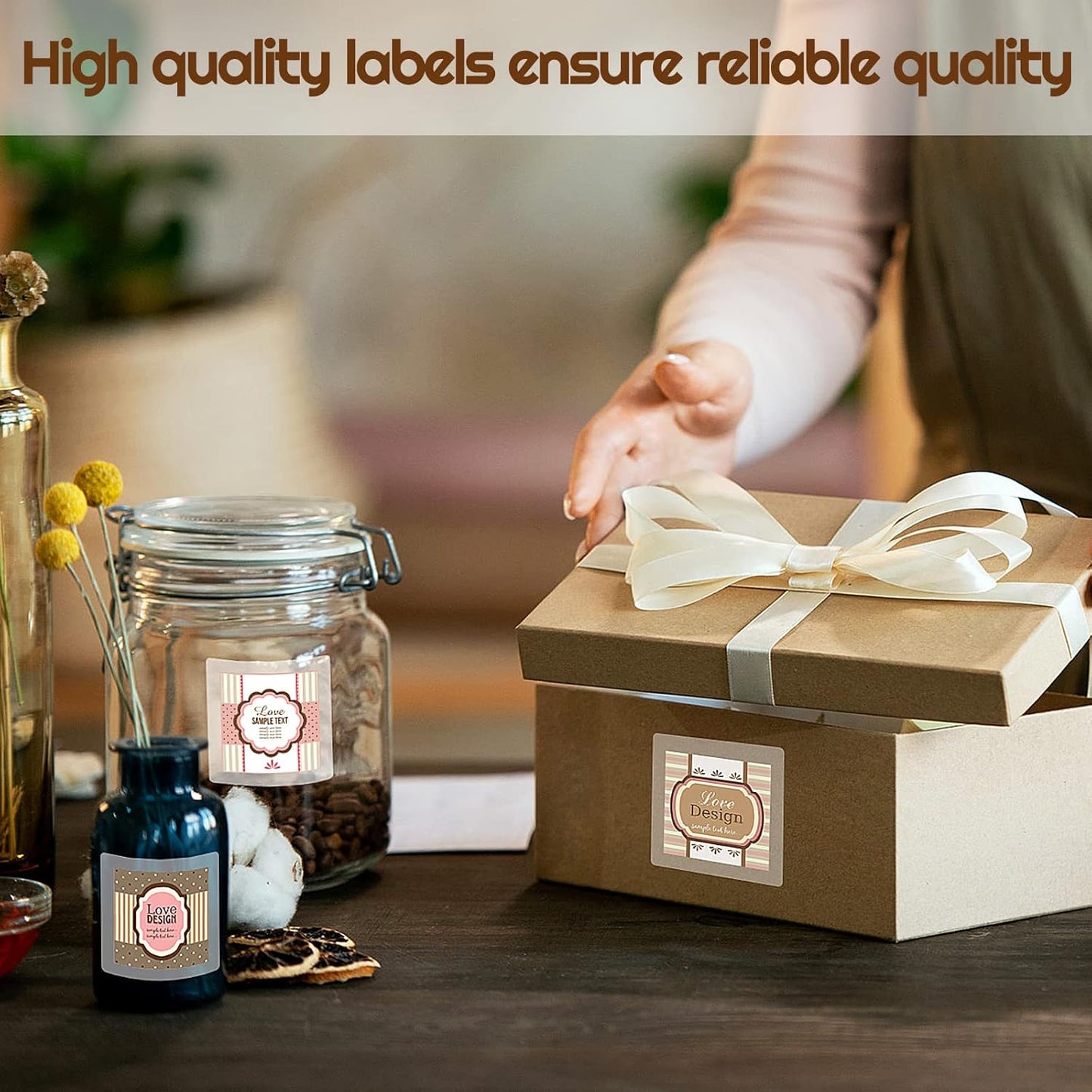 Zonon 500 Pcs Clear Labels Label Protector Clear Stickers Wafer Seals Waterproof Labels for Protecting Barcodes, Numbers and Stickers (1.96 x 1.96 Inch,Square)