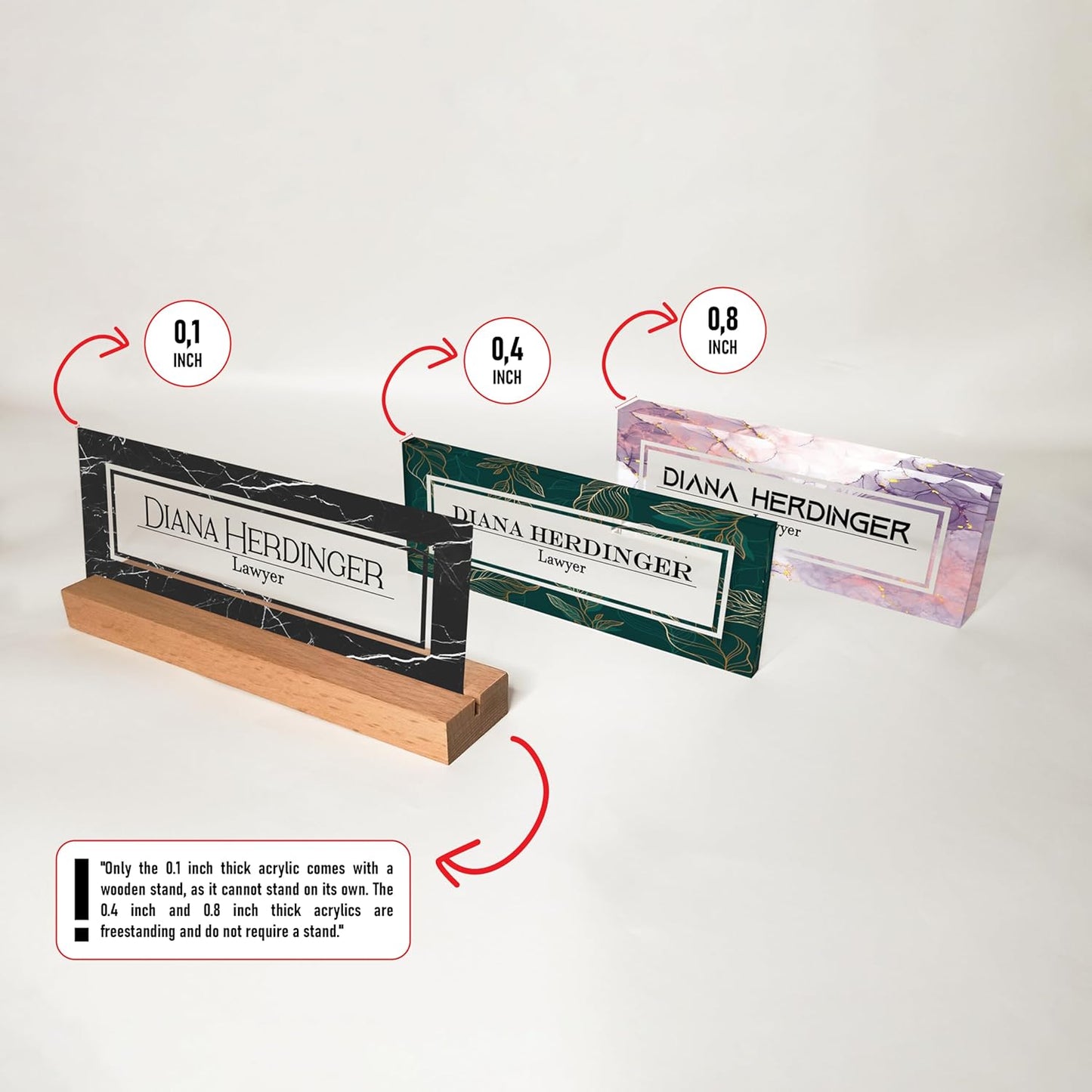 Custom Acrylic Name Plate, Office Name Plate, Personalized Name Plate, New Job Gift, CoWorker Gift, Custom Office Desk Decor, Phd Gift (Marble design)