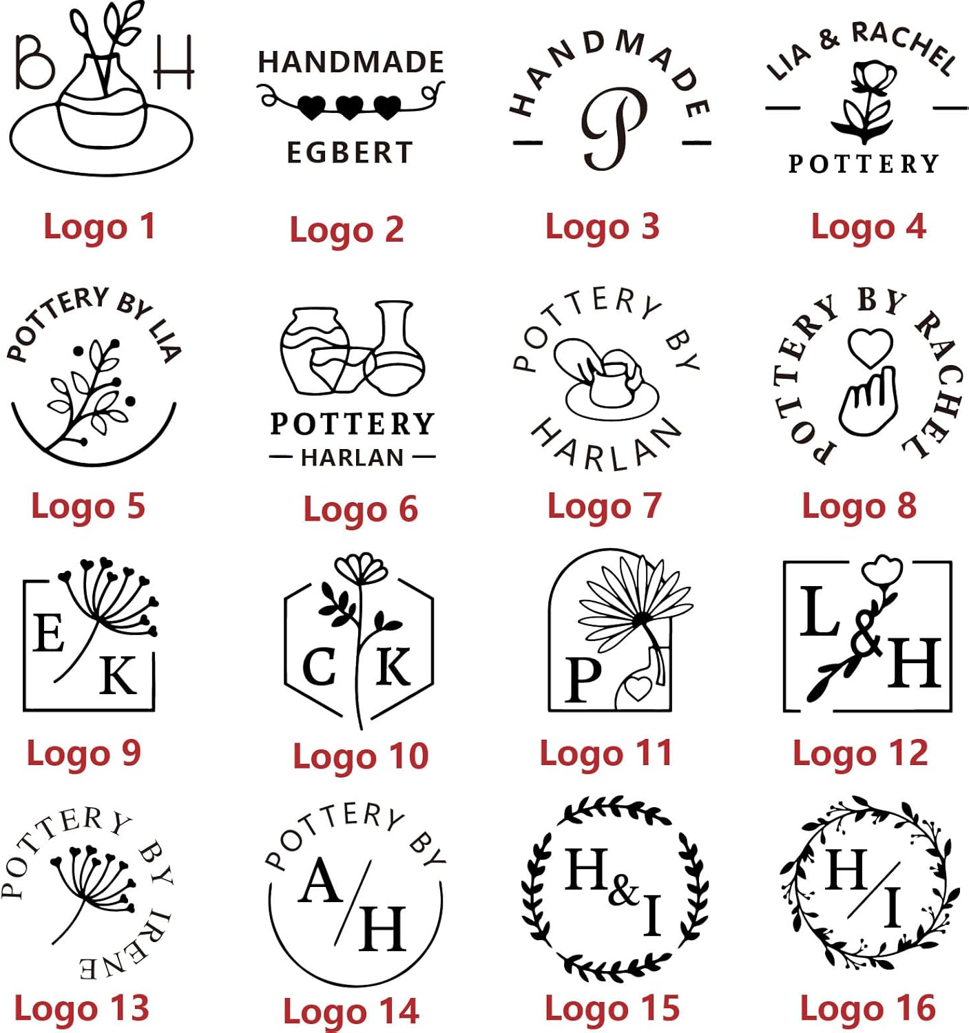 KAINSY Custom Pottery Stamp, Personalized Letter Stamp for Clay with Own Design, Create Unique Imprints in Pottery, Potters Gift, Polymer Clay Tools (2.5Inches)