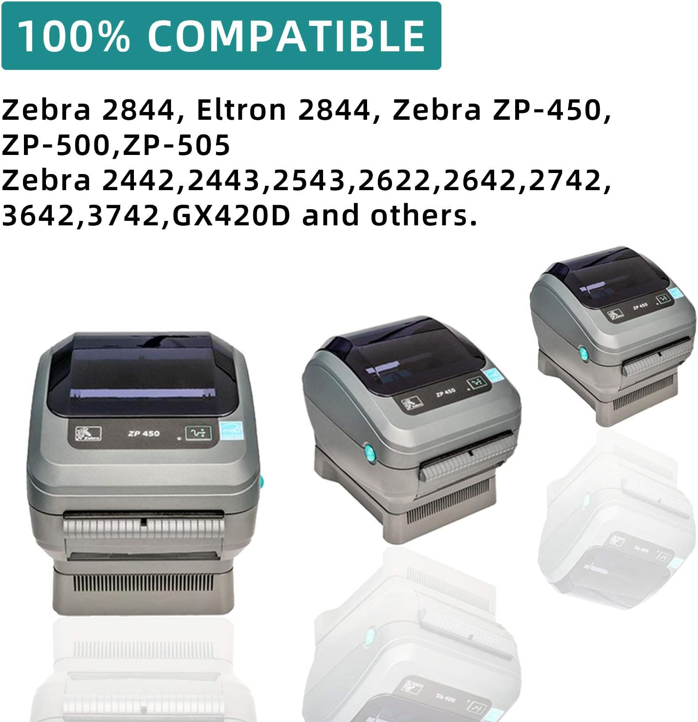 4 Rolls 450 Labels 4x6 3-Proof Direct Thermal Shipping Labels Used with Zebra 2844 ZP450 ZP505 ZP500 GK420D GX420 Rollo MUNBYN, LabelChoice 1" Core Permanent Adhesive Sticker Label Made for FedEx UPS