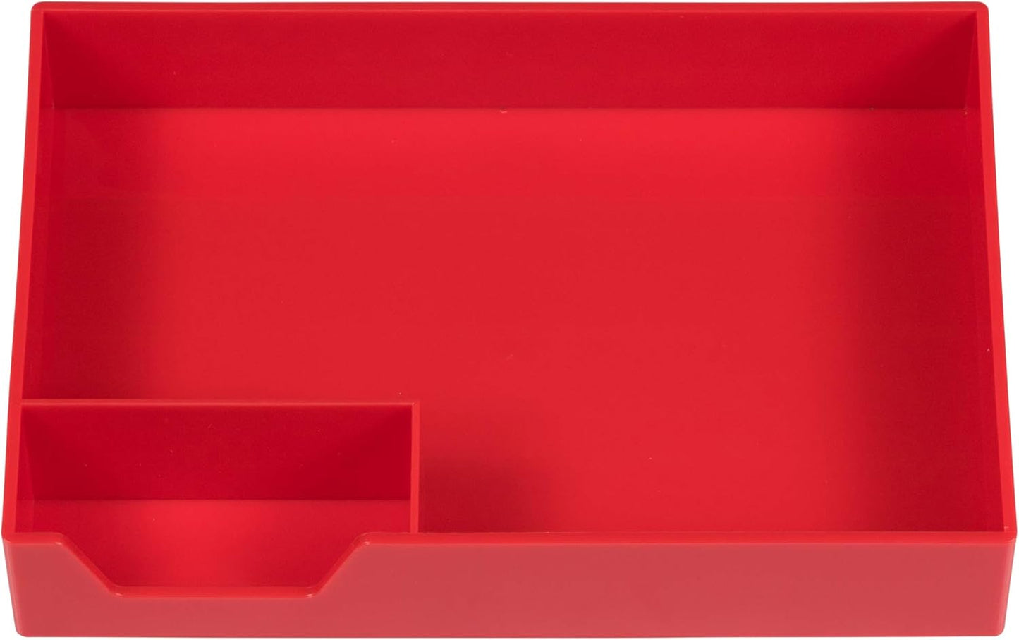 JAM Paper Stackable Half Desk Trays - Red - Office & Desk Supply Organizer Top Tray - Sold Individually