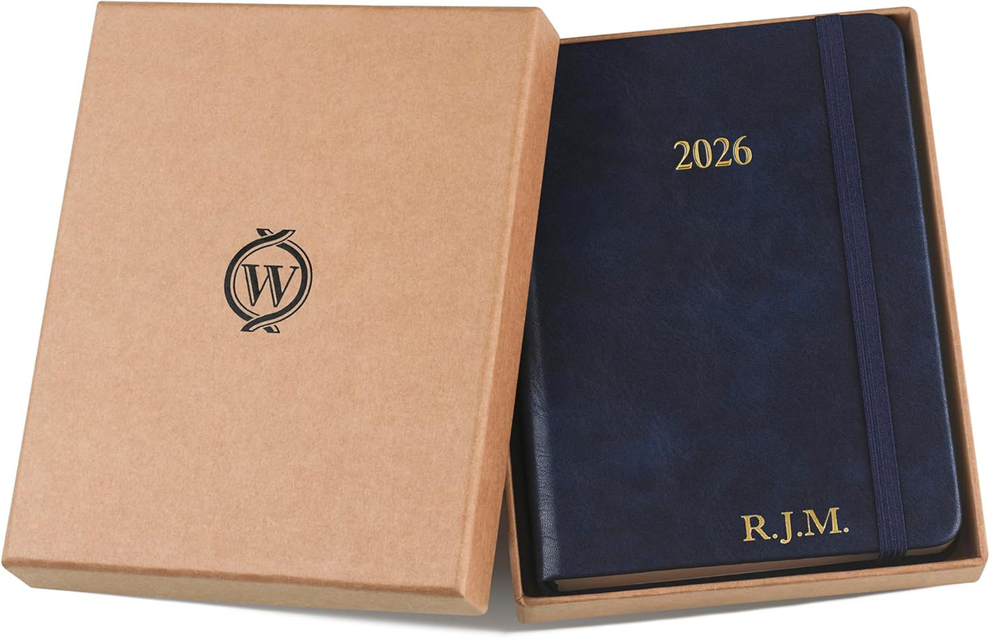 Wykeham's Executive 2026 Daily Journal Planner – US Public Holidays & Format – Customization Available (Personalized Royal Blue, 6”×4.5”)