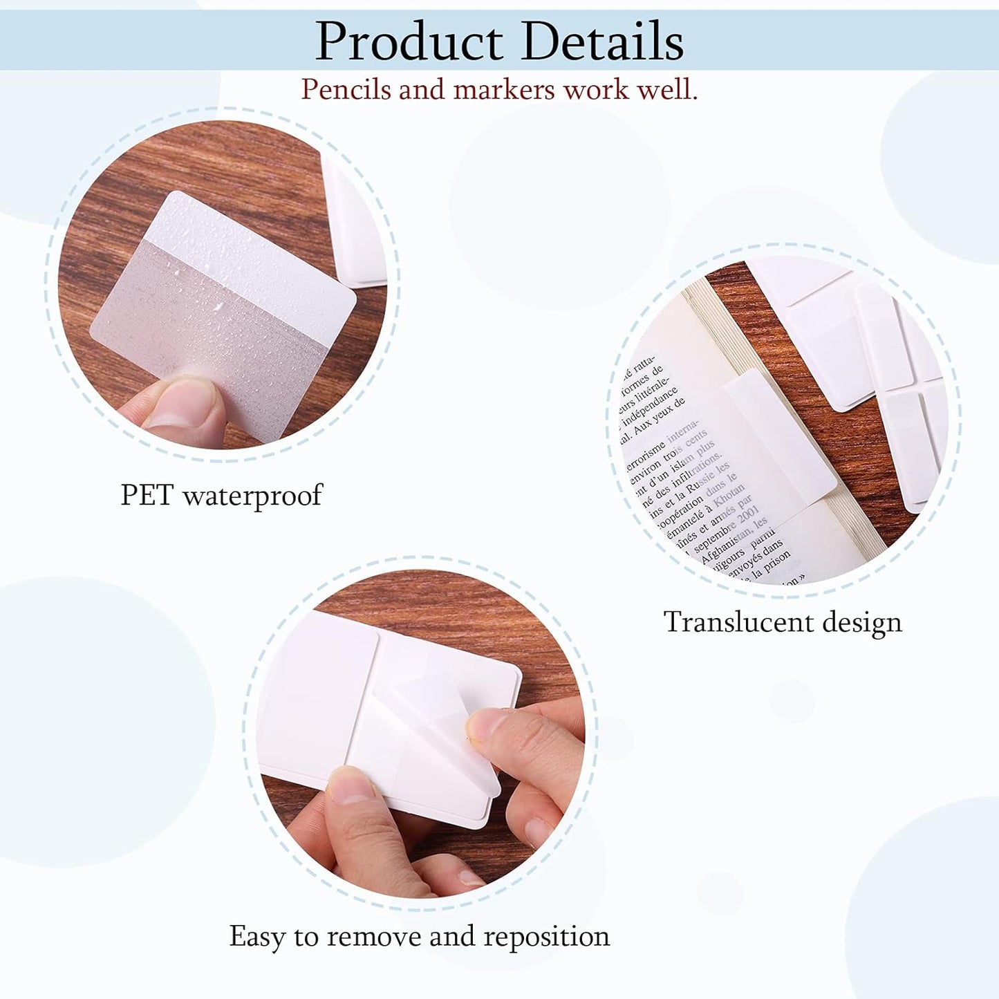 1360 Pcs Sticky Index Tabs, 2 Inch 1 Inch 0.5 Inch Index Tabs Page Markers Writable File Flags for Notebooks, Binders, File Folders, Books(Blank Style)