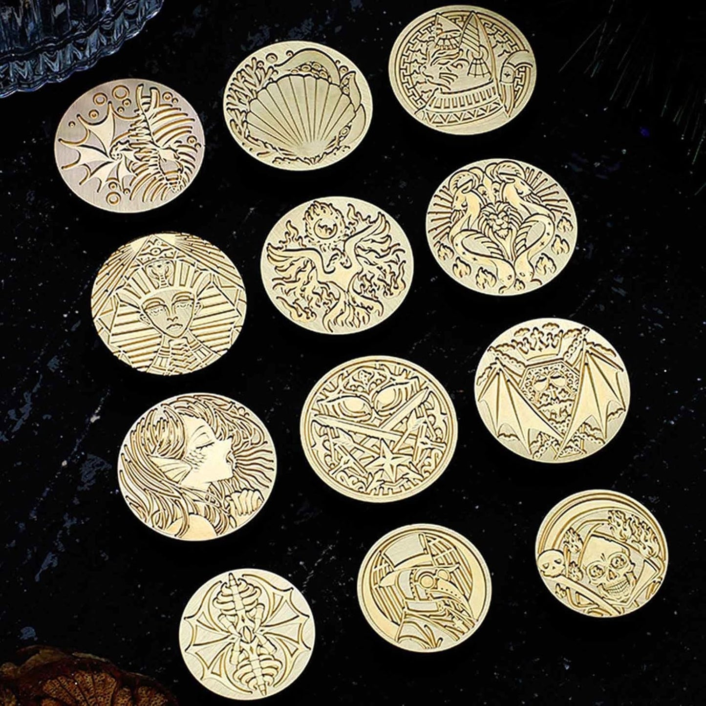 Siren Wax Seal Stamp - Vintage Brass Stamp Head Pearwood Hilt Sealing Wax Stamp for Envelopes Letters Handicraft DIY and Creative Gifts