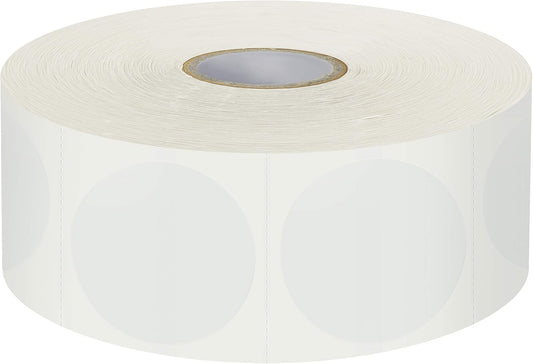 1500 PCS 1.5" Round Clear Transparent Package Envelope Mail Wafer Seal Sticker Labels Mega Bundle with Perforation Line in Roll