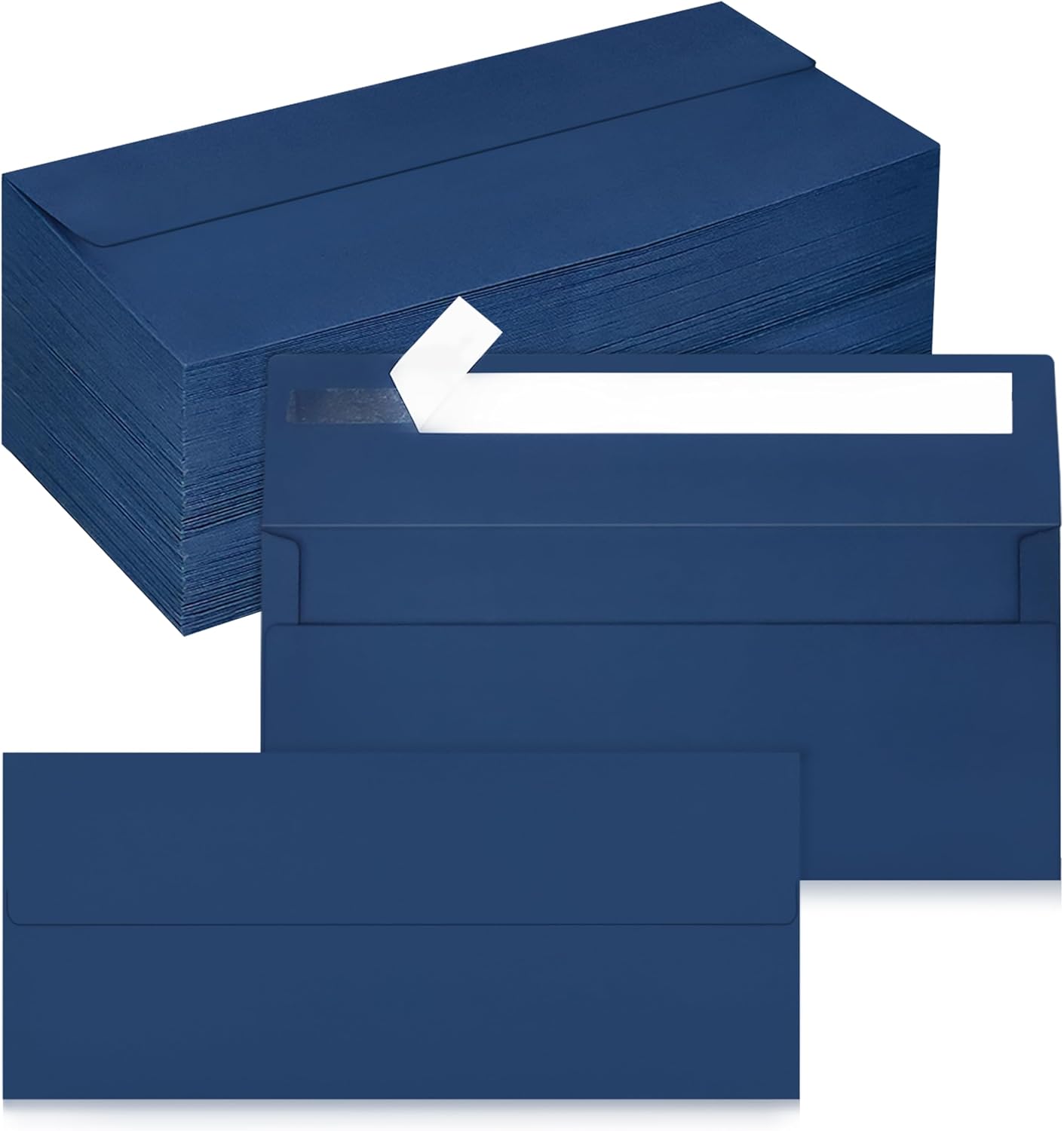 200 Pack #10 Business Envelopes, Self Seal Standard Navy Blue Envelopes for Secure Business & Legal Mailing, Office, Checks, Letter, Invoices, 4 1/8 x 9 1/2 Inches