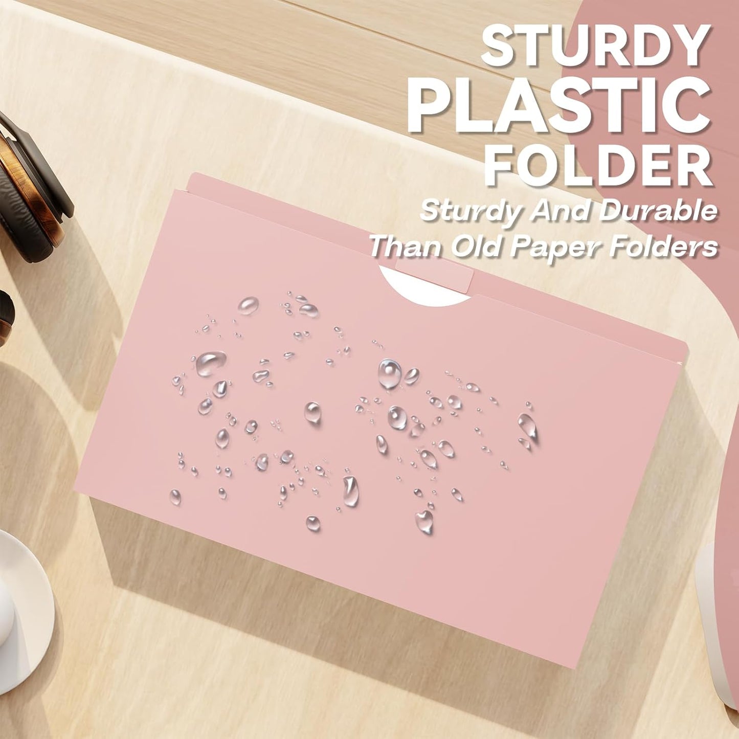 Plastic 2 Inch File Jackets Legal Size,12 Pack Manilla Pocket Folders,Expandable File Jackets for Document,Heavy Duty Expansion Pocket,Straight Cut Tabs,Poly File Jacket,Morandi Color