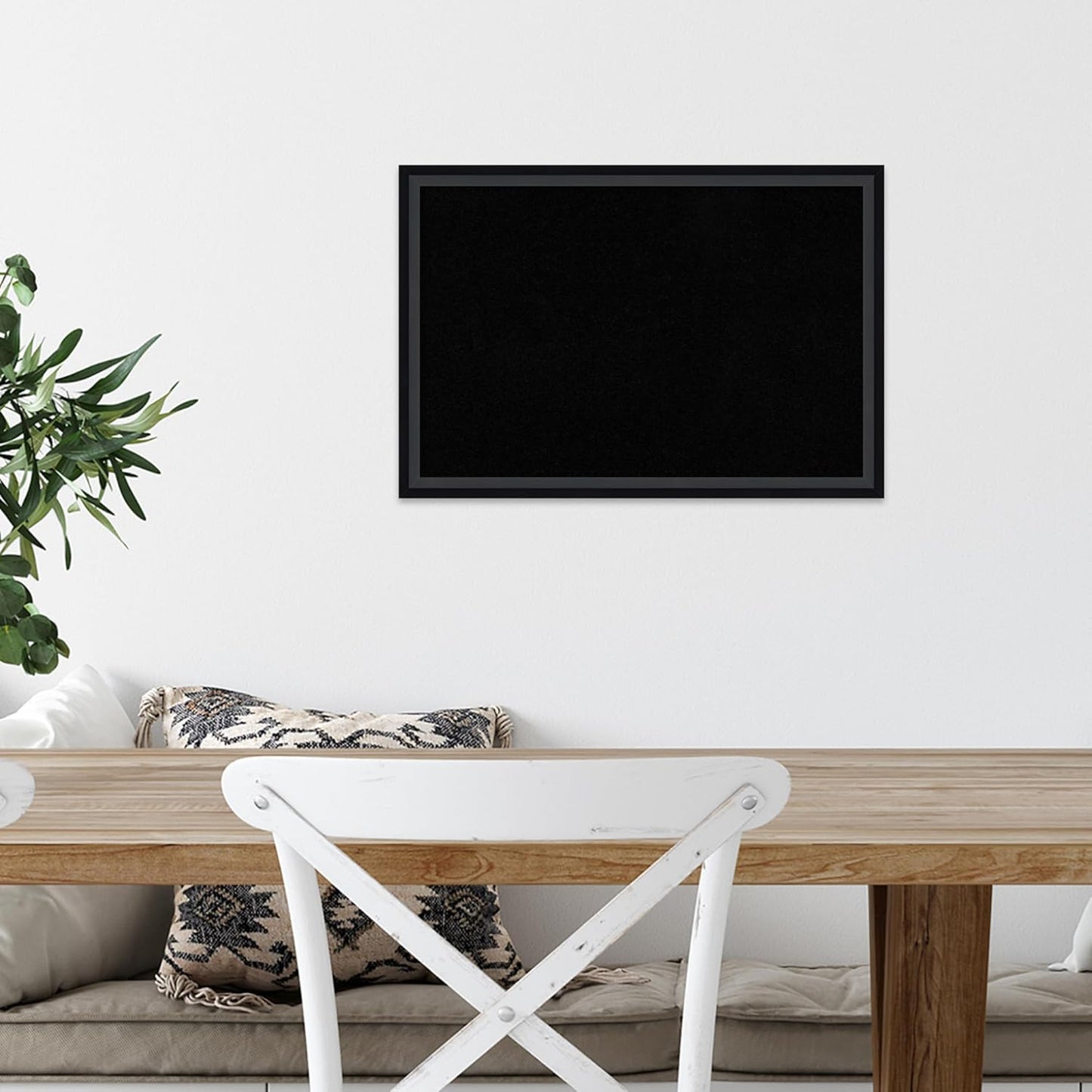 Amanti Art Black Cork Board for Wall, 13x19 Vision Board with Black Wood Frame, Small Corkboard Office Decor for Home Organization, Modern Corkboard Pinboard to Display Items for Home Organization in