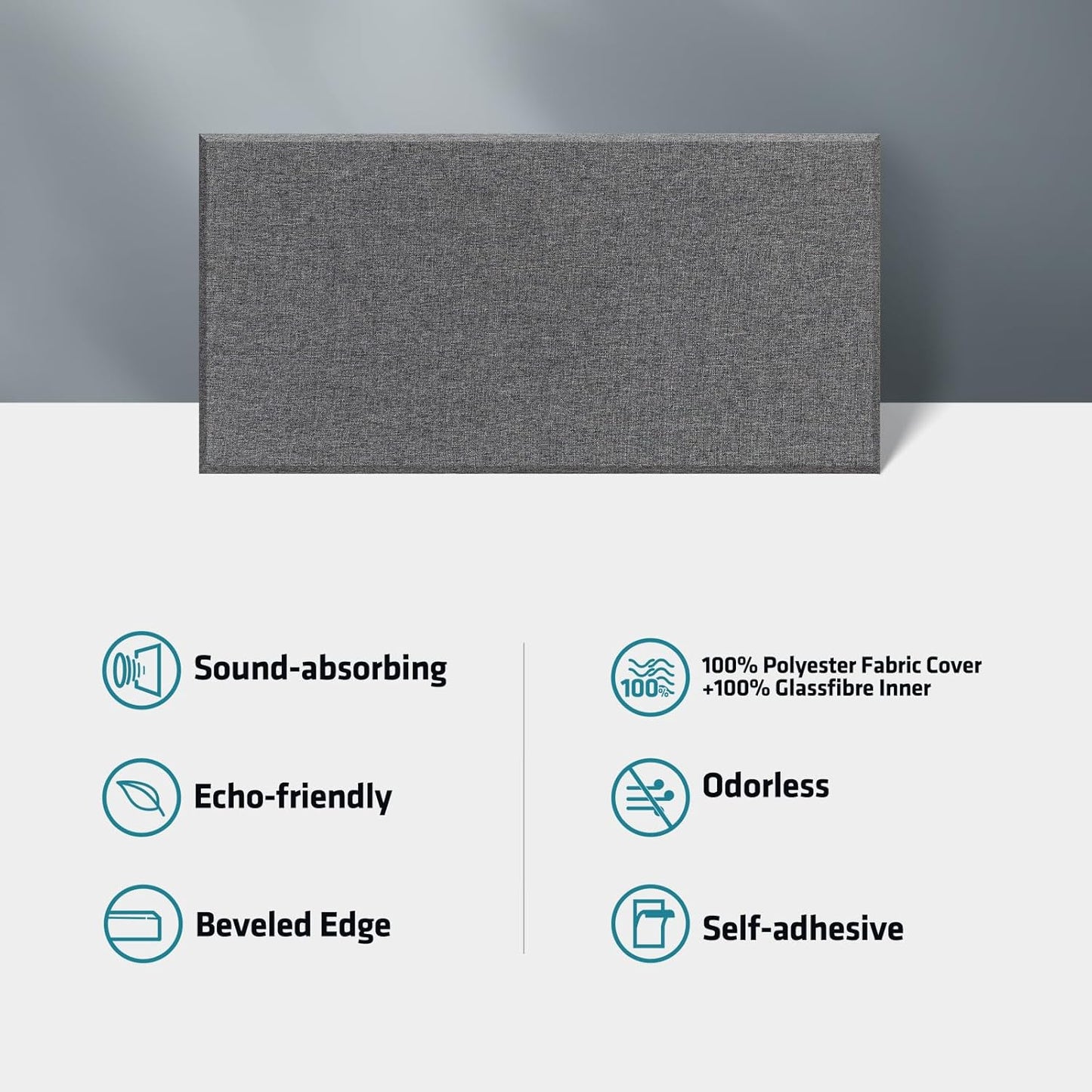 UMIACOUSTICS 2 PCS Acoustic Panels, Fiberglass Sound Absorbing Panels, Self-adhesive Sound Proof Panels for Studios, Office, Home Theater. (Heather)