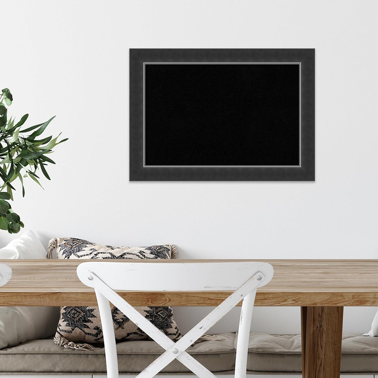 Amanti Art Black Cork Board for Wall, 15x21 Vision Board with Black Wood Frame, Small Corkboard Office Decor for Home Organization, Modern Corkboard Pinboard to Display Items for Home Organization in