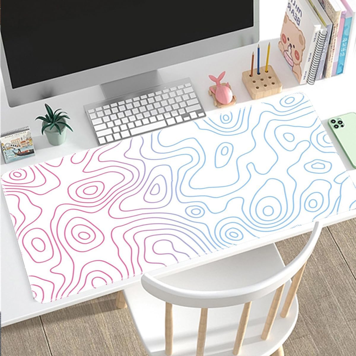 Large Mouse Pad for Desk - Gaming Mouse Pad with Stitched Edges, Anti-Slip Base, Desk Mat Desk Pad for Keyboard and Mouse