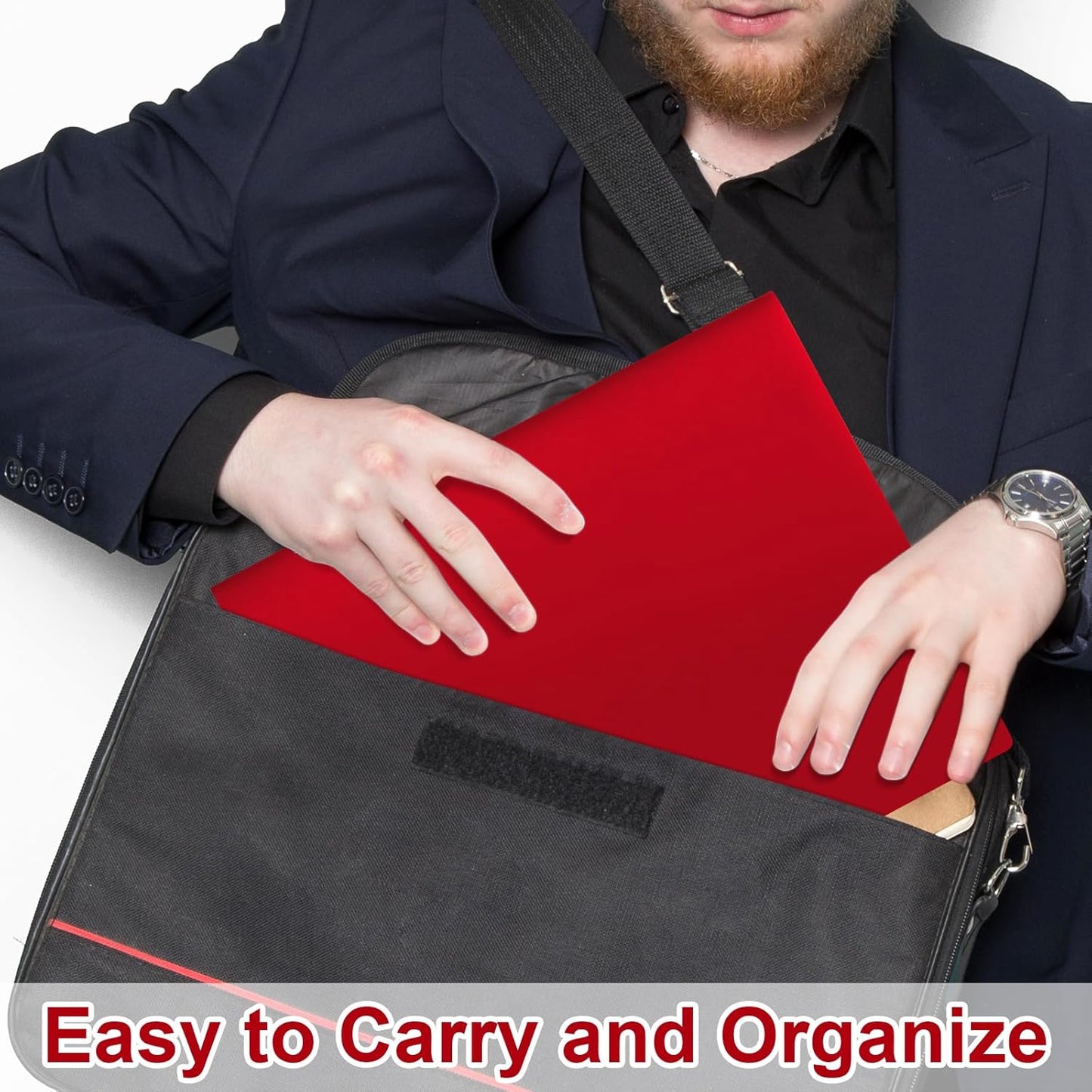 60-Pack Plastic Folders with Pockets,2-Pocket Poly Folders Holds 8-1/2" x 11" Paper for School/Office/Home, Red